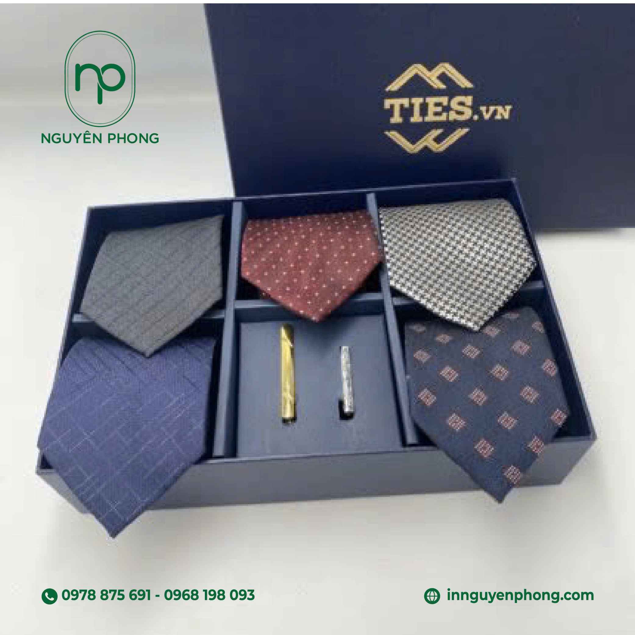 In hộp đựng cà vạt tinh tế, giúp bảo vệ sản phẩm 